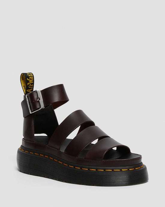 Sandalias Plataforma Dr. Martens Clarissa Ii Atlas Quad Mujer Vino MX-03861